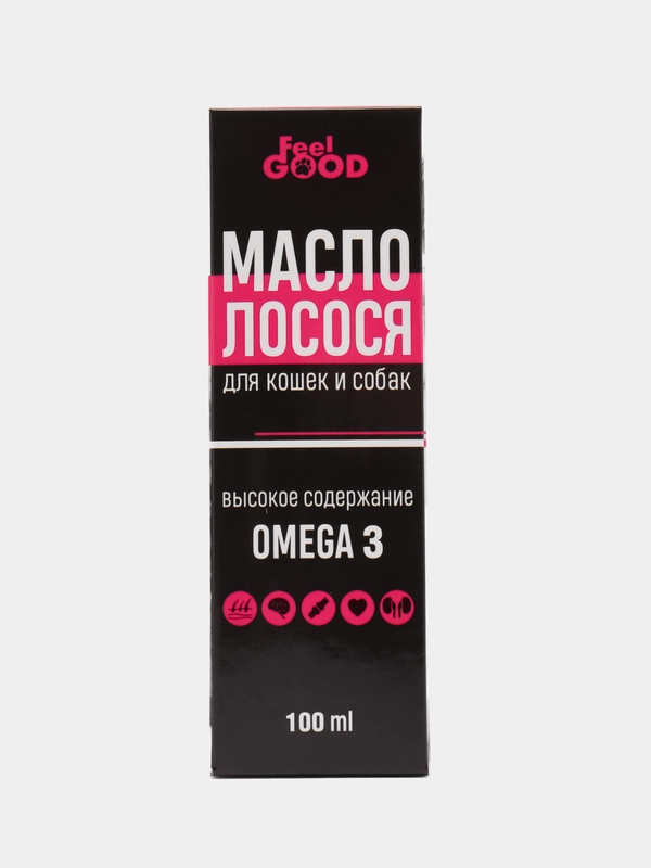 Лососевое масло FeelGOOD Омега 3, для кошек и собак, 100 мл