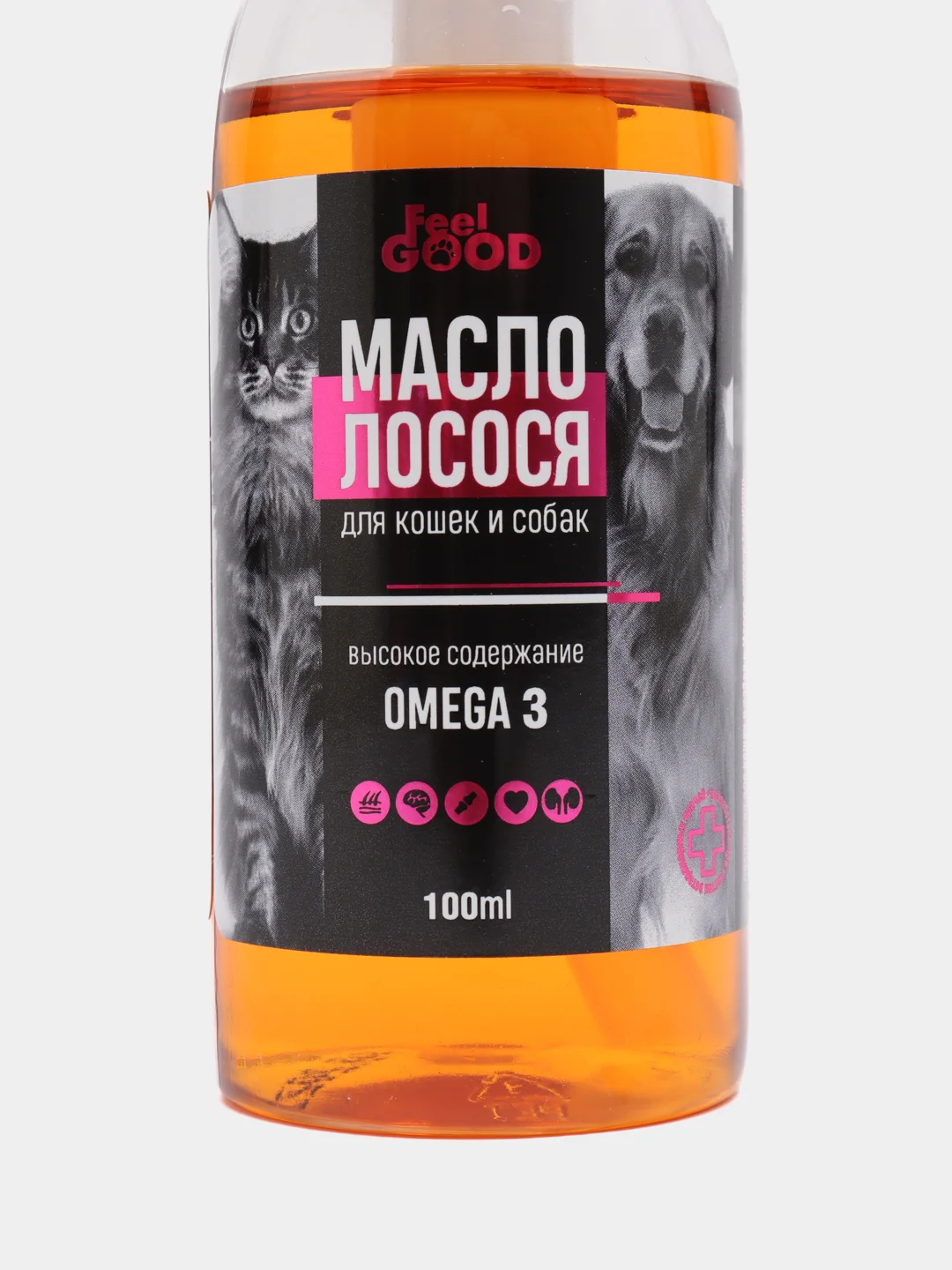Лососевое масло FeelGOOD Омега 3, для кошек и собак, 100 мл
