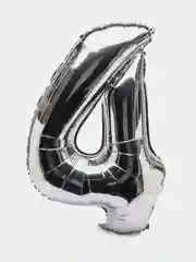 Шар фольгированный "Цифра", 98-115 см, серебряный