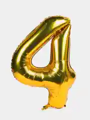 Золотой шар воздушный "Цифра", 102-106 см, фольгированный