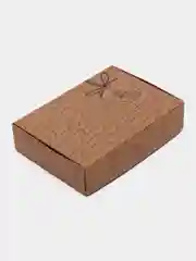 Черный коробка складная крафтовая, 21 х 15 х 5 см, 4 вида