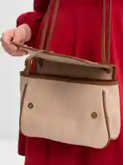 Бежевый сумка женская, через плечо, экокожа