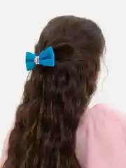 Голубой заколка бант
