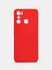 Красный силиконовый чехол для Infinix Hot 20 Play 4G (Инфиникс Хот 20 плей)