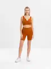 Терракотовый женский спортивный костюм для фитнеса