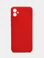 Красный чехол для Samsung Galaxy A04E, прозрачный (Самсунг Галакси А04Е)