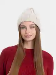 Светло-бежевый шапка женская "Элисия", на флисовом подкладе