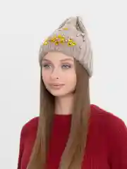 Бежевый шапка "Ролина"