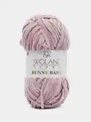 Бежевый меланж пряжа плюшевая Wolans Bunny Baby (Воланс Банни Бэби), 100% полиэстер, 120 м, 100 г