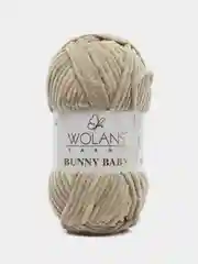 Карамельный пряжа плюшевая Wolans Bunny Baby (Воланс Банни Бэби), 100% полиэстер, 120 м, 100 г
