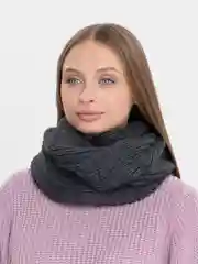 Угольный шарф-снуд женский "Лизабет"