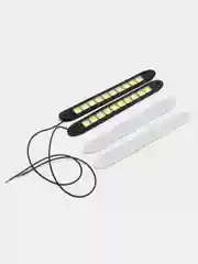 Дневные ходовые огни NEW GALAXY, LED, резиновый корпус, 260 мм, 12V, 2 штуки, цвет белый