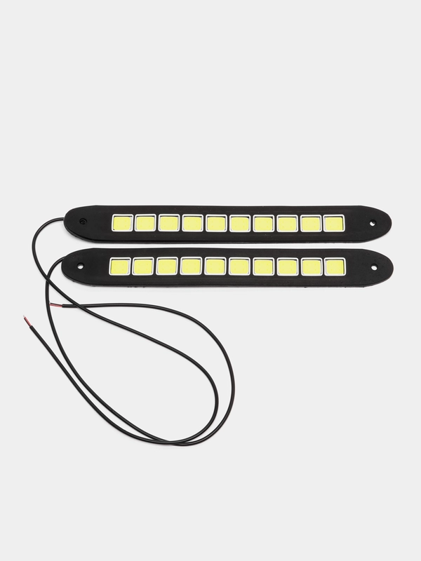Дневные ходовые огни NEW GALAXY, LED, резиновый корпус, 260 мм, 12V, 2 штуки, цвет белый