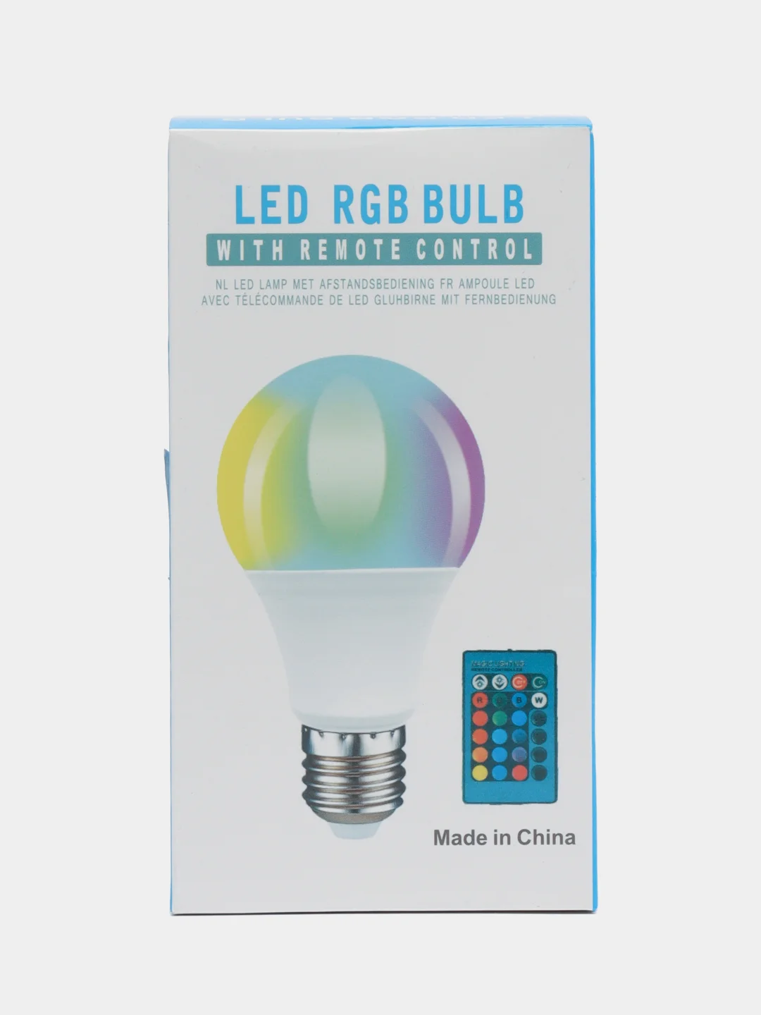 Цветная светодиодная лампа, LED RGB, с пультом