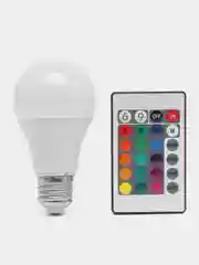 Цветная светодиодная лампа, LED RGB, с пультом