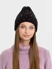 Черный шапка "Ролина"