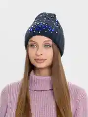 Синий шапка "Ролина"