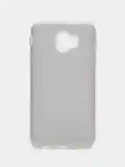 Серебряный силиконовый чехол-накладка с блестками на Samsung J4