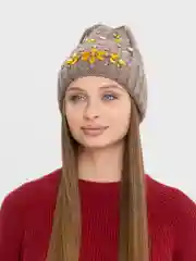 Бежевый шапка "Ролина"