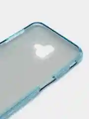 Голубой чехол силиконовый с блестками на Samsung Galaxy J6 Plus