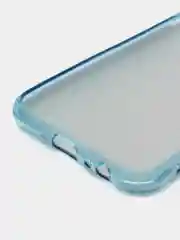 Голубой чехол силиконовый с блестками на Samsung Galaxy J6 Plus