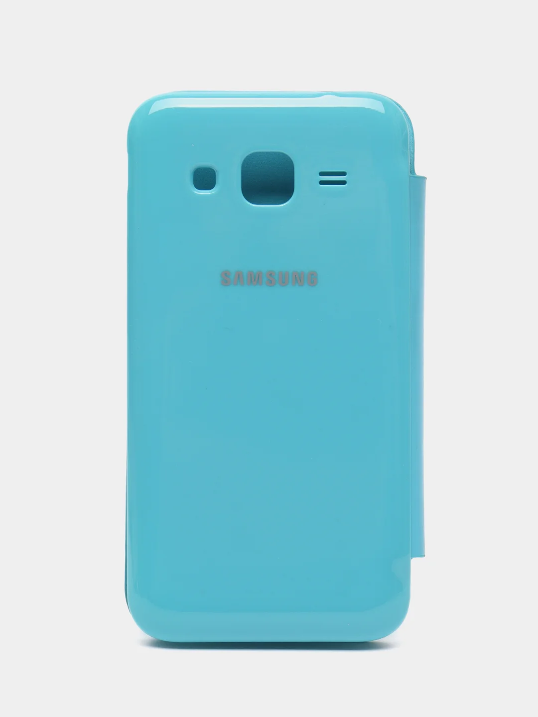 Голубой чехол-книжка для Samsung Galaxy Core Prime, кожаный