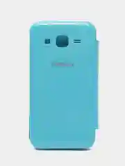 Голубой чехол-книжка для Samsung Galaxy Core Prime, кожаный