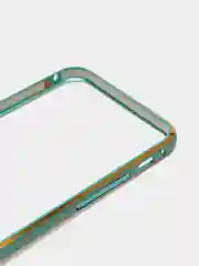 Бирюзовый бампер алюминиевый для iPhone 6, 6S, с золотым узором