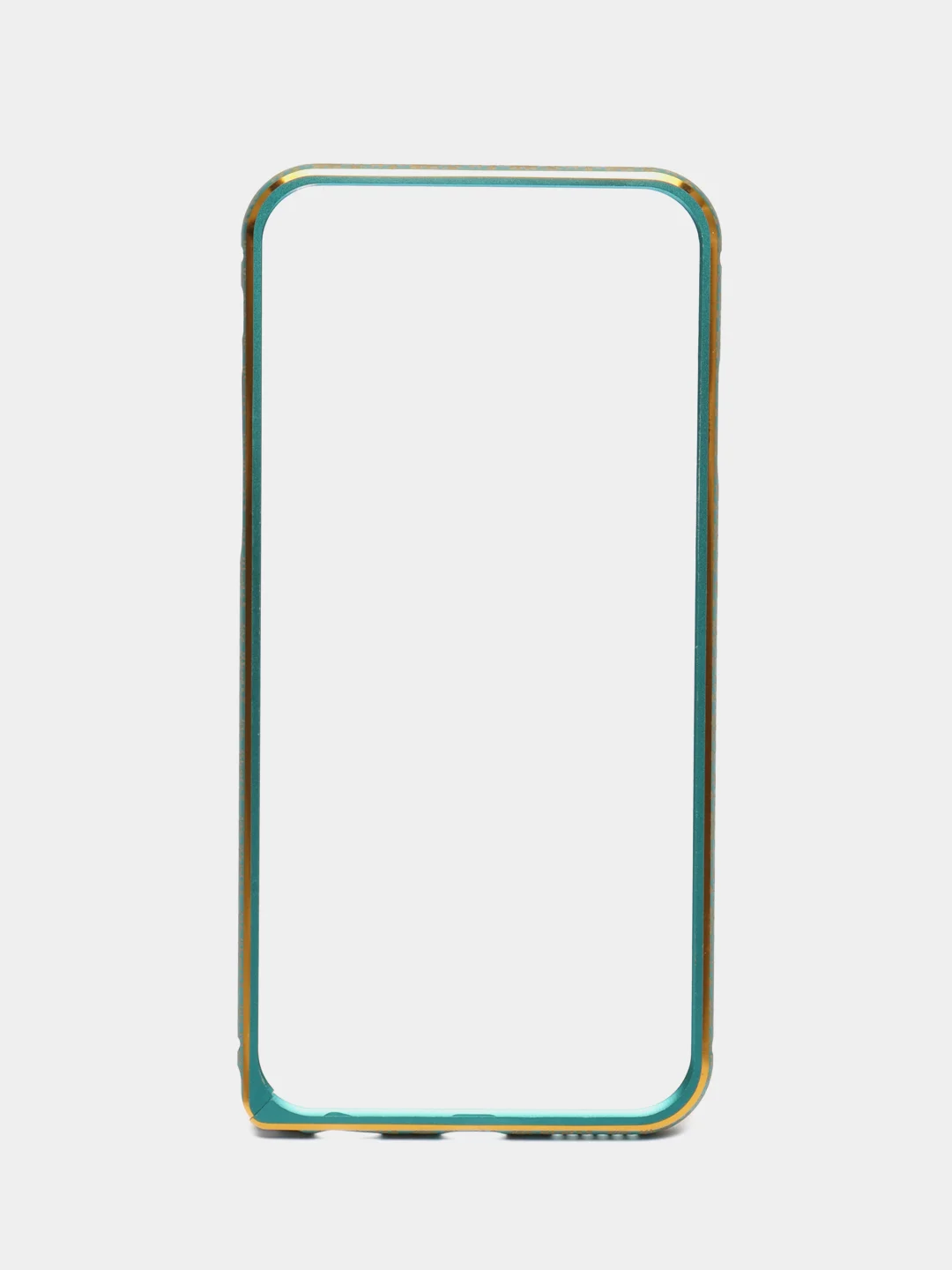 Бирюзовый бампер алюминиевый для iPhone 6, 6S, с золотым узором