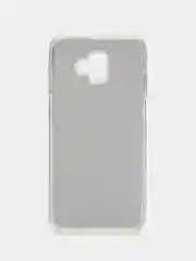 Серебряный чехол силиконовый с блестками на Samsung Galaxy J6 Plus