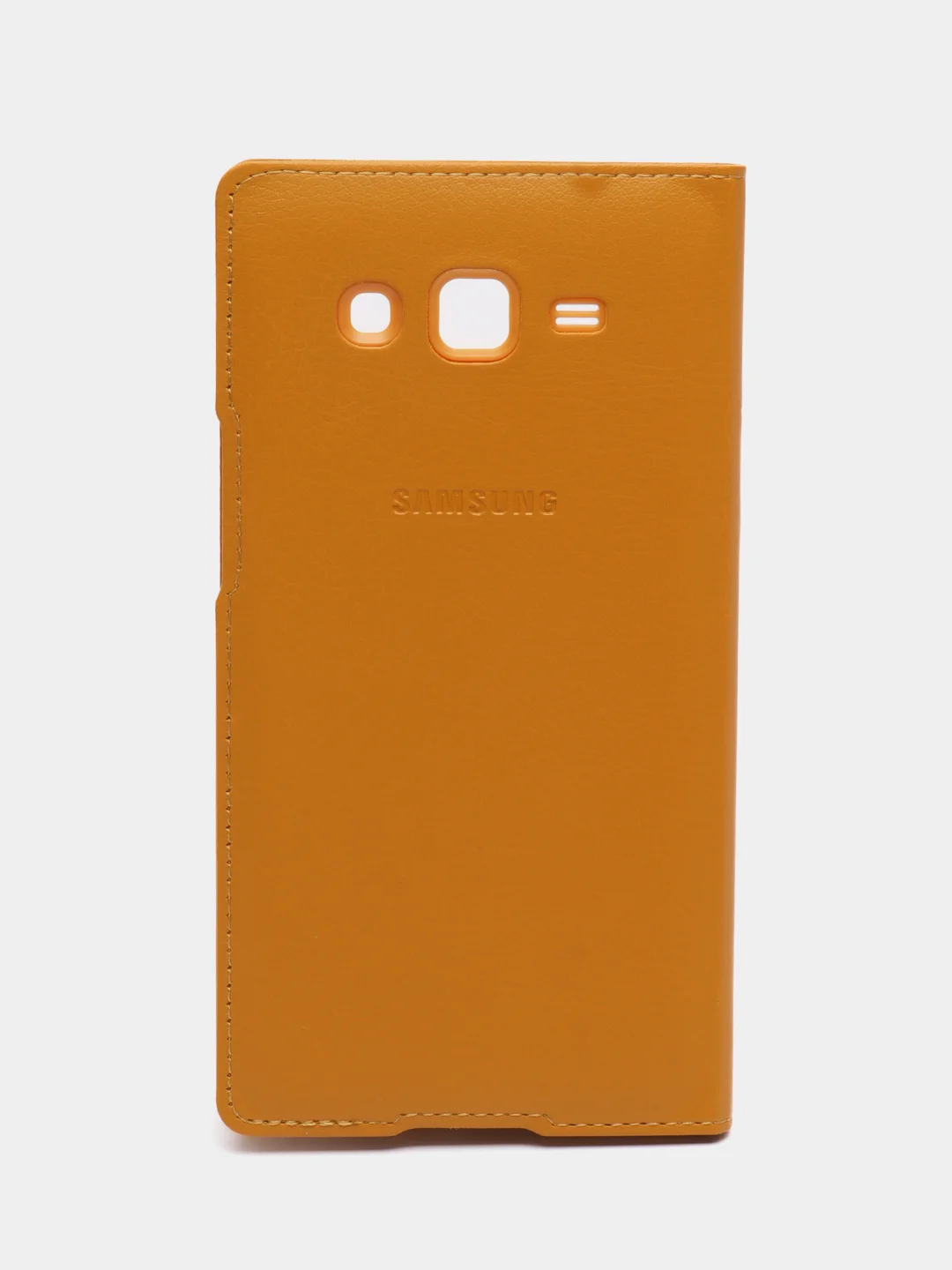 Горчичный кожаный чехол-книжка для Samsung Galaxy Grand 2