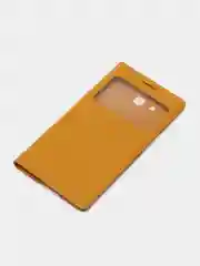 Горчичный кожаный чехол-книжка для Samsung Galaxy Grand 2