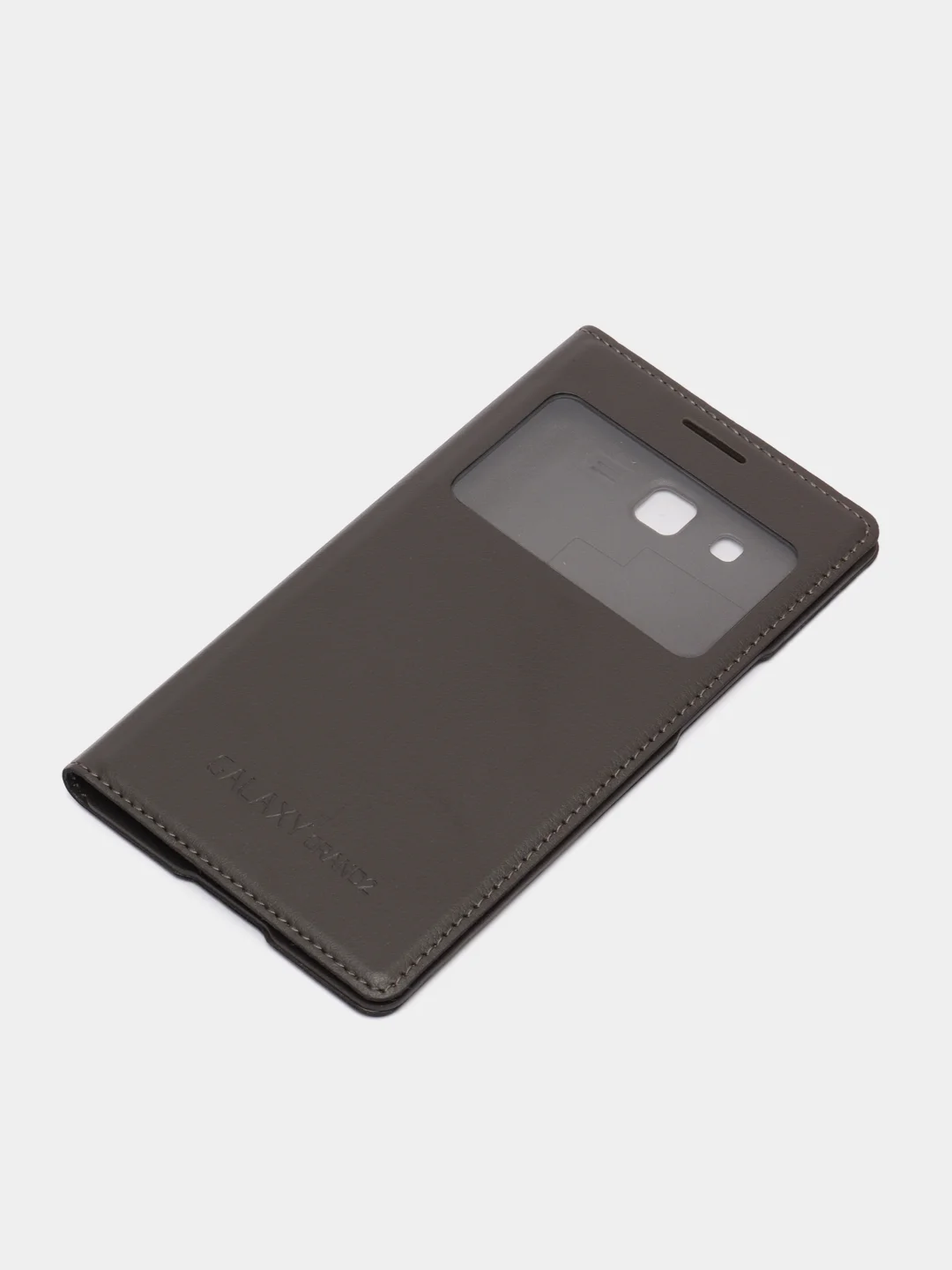 Бежевый меланж кожаный чехол-книжка для Samsung Galaxy Grand 2