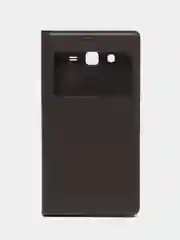 Бежевый меланж кожаный чехол-книжка для Samsung Galaxy Grand 2