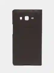 Бежевый меланж кожаный чехол-книжка для Samsung Galaxy Grand 2
