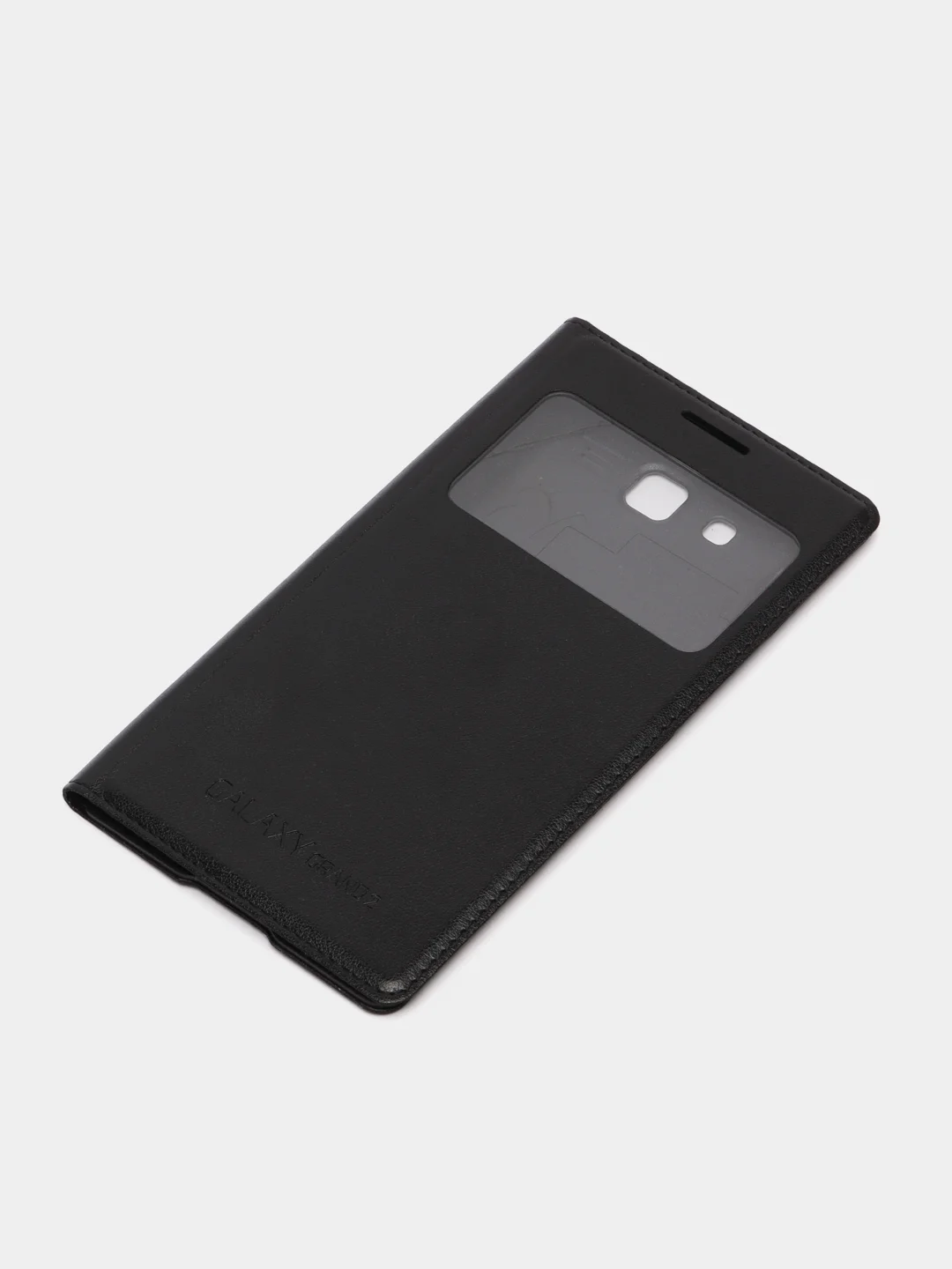Черный кожаный чехол-книжка для Samsung Galaxy Grand 2