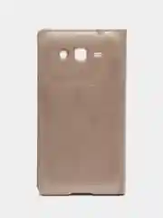 Кремовый кожаный чехол-книжка для Samsung Galaxy Grand 2