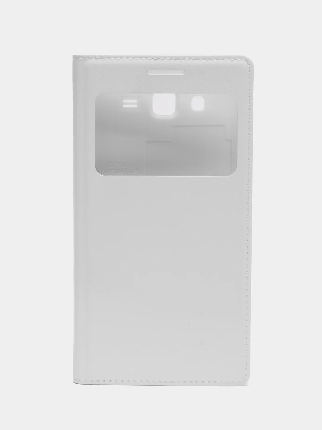 Белый кожаный чехол-книжка для Samsung Galaxy Grand 2
