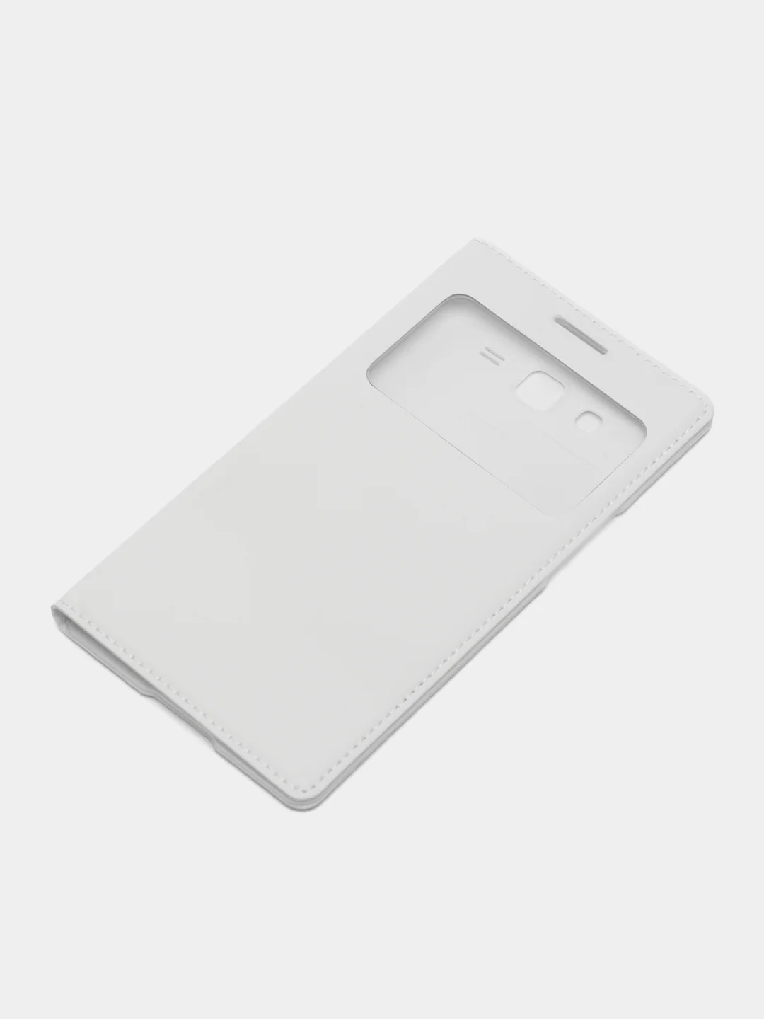 Белый кожаный чехол-книжка для Samsung Galaxy Grand 2