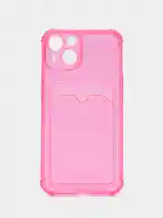 Фуксия чехол с карманом для карт iPhone XR, 11, 12, 13, 14, 15, Pro, Pro Max, Plus, 7, 8, айфон