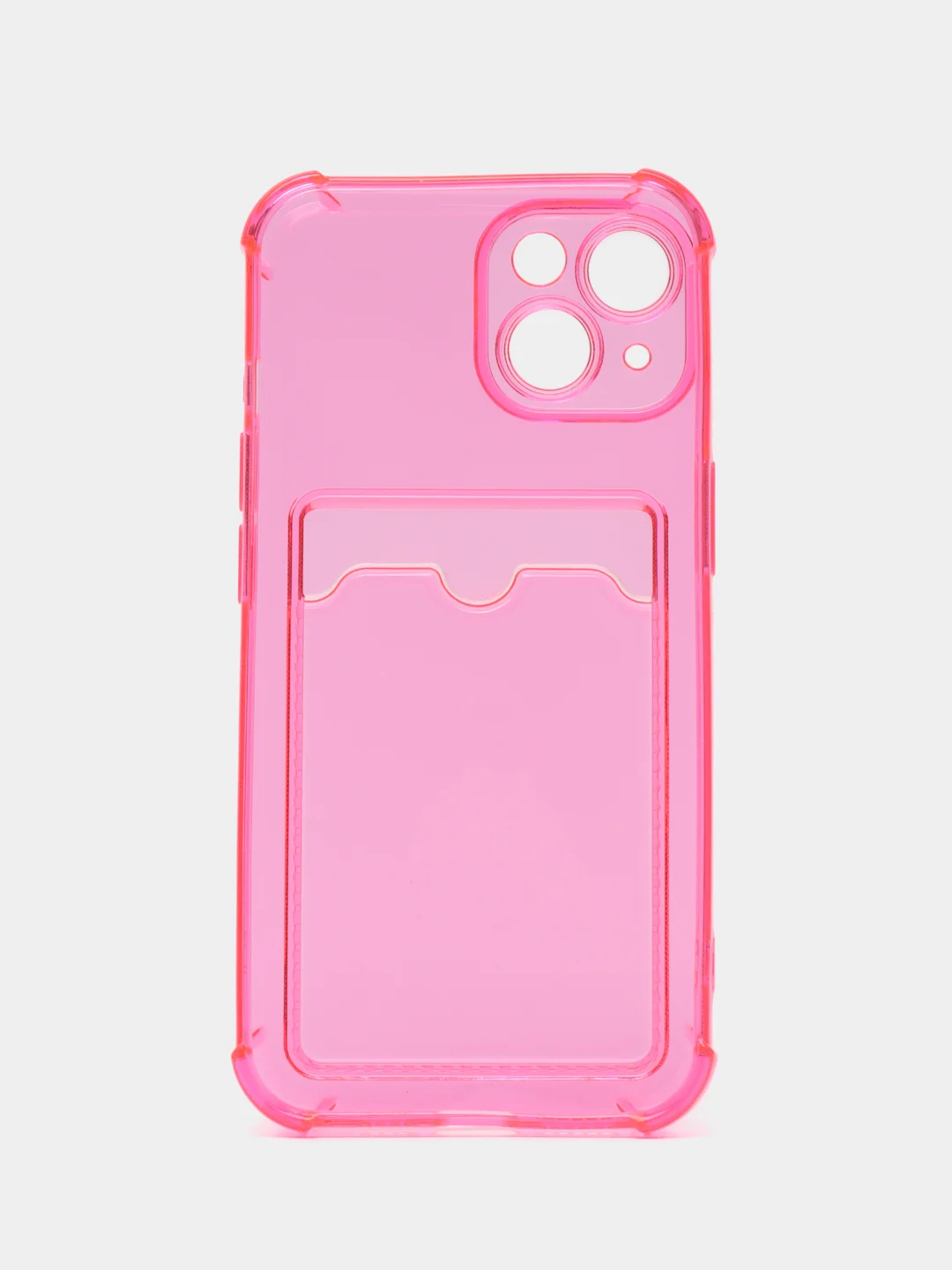 Фуксия чехол с карманом для карт iPhone XR, 11, 12, 13, 14, 15, Pro, Pro Max, Plus, 7, 8, айфон