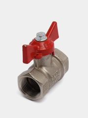 Кран шаровый Ду 15 (1/2) PN40, латунный, покрыт никелем