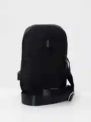 Черный рюкзак  мужской, на одно плечо с USB / Сумка мужская