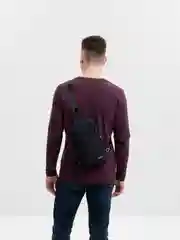 Черный рюкзак  мужской, на одно плечо с USB / Сумка мужская
