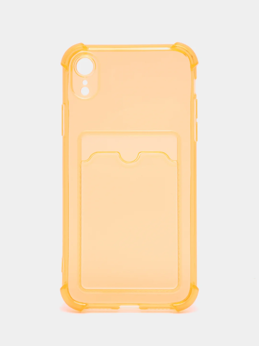 Оранжевый чехол с карманом для карт iPhone XR, 11, 12, 13, 14, 15, Pro, Pro Max, Plus, 7, 8, айфон