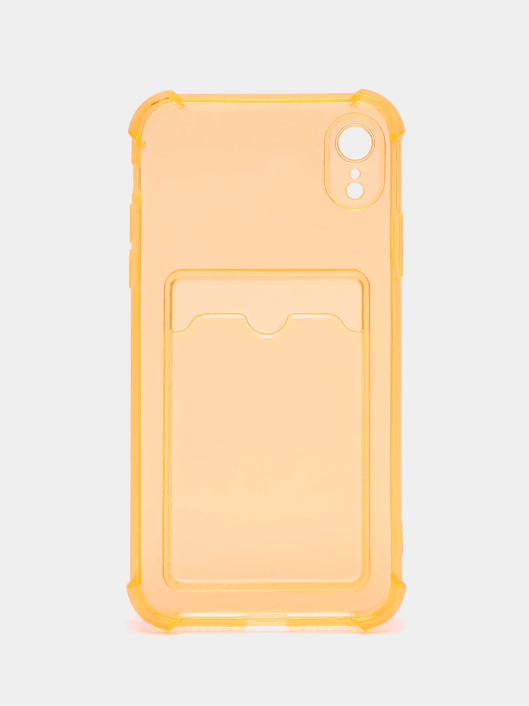 Оранжевый чехол с карманом для карт iPhone XR, 11, 12, 13, 14, 15, Pro, Pro Max, Plus, 7, 8, айфон