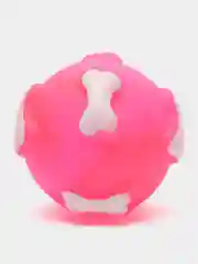 Розовый мячик резиновый для собак, с пищалкой