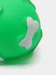 Зеленый мячик резиновый для собак, с пищалкой