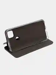 Серебряный чехол-книжка для Xiaomi Redmi 9C / 9C NFC / 10A (9С / 10А)