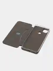 Серебряный чехол-книжка для Xiaomi Redmi 9C / 9C NFC / 10A (9С / 10А)